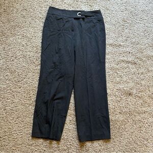 Larry Levine Petite Stretch Women’s Sz 12P Grey Straight Leg Pants Career